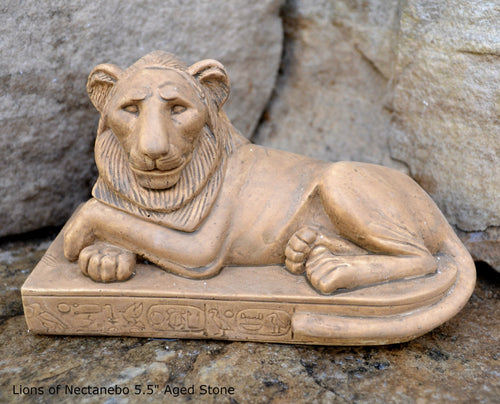 History Egyptian Lions of Nectanebo Statue Sculpture www.NEO-MFG.com 5.5