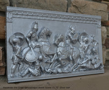 Load image into Gallery viewer, Alexander the Great Sarcophagus Battle Scene Sculpture museum reproduction art 15.75" www.Neo-Mfg.com home decor relief
