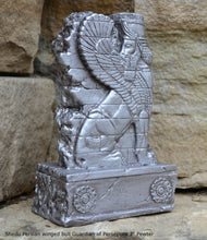 Load image into Gallery viewer, Historical Assyrian Shedu Persian winged bull Guardian of Persepolis relief sculpture ancient replica Sculpture www.Neo-Mfg.com 7&quot;
