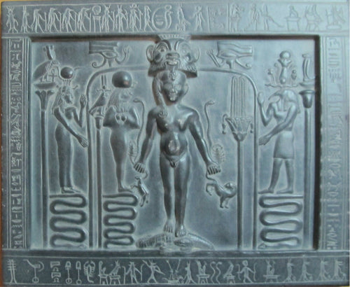 History Egyptian Metternich Stele Magic Stela Sculptural wall relief www.Neo-Mfg.com 8.25