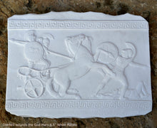 Load image into Gallery viewer, Roman Greek Diomed wounds the God Mars Fragment Sculptural wall relief plaque www.Neo-Mfg.com 8.5&quot;

