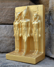 Load image into Gallery viewer, Egyptian Triads of Menkaure mycerinus 3rd Sculpture statue museum reproduction art 7&quot; www.Neo-Mfg.com home decor Museum Reproduction
