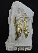 Load image into Gallery viewer, Roman Greek HELENA Troy Grecian lady fragment Stone Carving Sculpture Wall Frieze 13" tall made in USA www.Neo-Mfg.com
