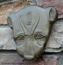 Load image into Gallery viewer, History Egyptian Leopard Mask 6&quot; sculpture wall plaque statue www.Neo-Mfg.com Museum reproduction
