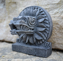Load image into Gallery viewer, History Feathered Serpent Head of Quetzalcoatl Aztec Maya Artifact Carved Sculpture Statue 4&quot; www.Neo-Mfg.com
