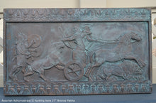 Load image into Gallery viewer, Assyrian Ashurnasirpal II hunting lions Carving sculpture wall plaque 27&quot; www.Neo-Mfg.com
