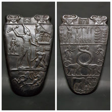 Load image into Gallery viewer, History Egyptian Palette of Narmer Sculptural statue 2 sided www.Neo-Mfg.com 10"
