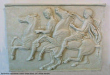 Load image into Gallery viewer, Roman Greek Parthenon Horsemen riders frieze block Artifact Carved Sculpture Statue www.Neo-Mfg.com 14"
