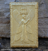 Load image into Gallery viewer, Persian Cyrus the Great with a Hemhem crown king sculpture wall plaque 6&quot; www.neo-mfg.com 3*
