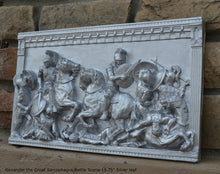 Load image into Gallery viewer, Alexander the Great Sarcophagus Battle Scene Sculpture museum reproduction art 15.75" www.Neo-Mfg.com home decor relief
