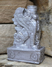 Load image into Gallery viewer, Historical Assyrian Shedu Persian winged bull Guardian of Persepolis relief sculpture ancient replica Sculpture www.Neo-Mfg.com 7&quot;
