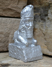 Load image into Gallery viewer, Historical Assyrian Persian Column Capital Man-Bull relief sculpture ancient replica Sculpture www.Neo-Mfg.com 6&quot;
