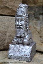 Load image into Gallery viewer, Historical Assyrian Persian Column Capital Man-Bull relief sculpture ancient replica Sculpture www.Neo-Mfg.com 6&quot;
