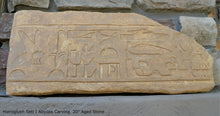 Load image into Gallery viewer, History Egyptian Hieroglyph Seti I Abydos Carving sculpture wall plaque 20&quot; www.Neo-Mfg.com

