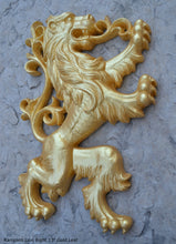 Load image into Gallery viewer, Animal LION Rampant Lowenbrau sculpture wall art frieze www.Neo-Mfg.com 13&quot; medieval right or left face home decor
