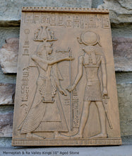 Load image into Gallery viewer, History Egyptian Merneptah &amp; Ra Valley Kings Sculptural wall relief plaque Neo-Mfg 10&quot; d24
