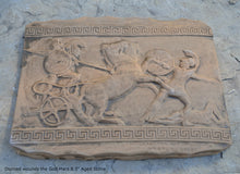 Load image into Gallery viewer, Roman Greek Diomed wounds the God Mars Fragment Sculptural wall relief plaque www.Neo-Mfg.com 8.5&quot;
