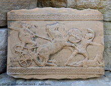 Load image into Gallery viewer, Roman Greek Diomed wounds the God Mars Fragment Sculptural wall relief plaque www.Neo-Mfg.com 8.5&quot;
