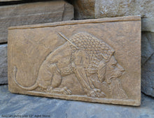 Load image into Gallery viewer, Assyrian Dying Lion Sculpture museum reproduction art 12&quot; www.Neo-Mfg.com home decor relief e25
