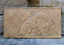 Load image into Gallery viewer, Assyrian Dying Lion Sculpture museum reproduction art 12&quot; www.Neo-Mfg.com home decor relief e25
