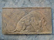 Load image into Gallery viewer, Assyrian Dying Lion Sculpture museum reproduction art 12&quot; www.Neo-Mfg.com home decor relief e25
