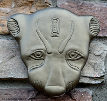 Load image into Gallery viewer, History Egyptian Leopard Mask 6&quot; sculpture wall plaque statue www.Neo-Mfg.com Museum reproduction
