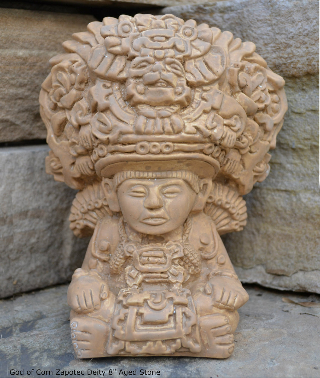 History Aztec Maya Mesoamerica God of Corn Zapotec Deity Vessel Sculpture Statue www.Neo-Mfg.com 8