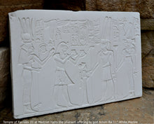 Load image into Gallery viewer, History Egyptian Offering to Amun Temple of Ramses III at Medinet Habu 11" Stela Sculptural wall relief www.Neo-Mfg.com m9
