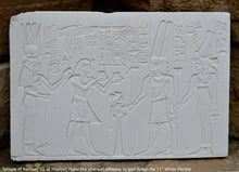 Load image into Gallery viewer, History Egyptian Offering to Amun Temple of Ramses III at Medinet Habu 11&quot; Stela Sculptural wall relief www.Neo-Mfg.com m9
