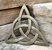 Load image into Gallery viewer, Celtic decor Trinity Knot triquetra Wall Plaque sculpture Irish www.Neo-Mfg.com 12"
