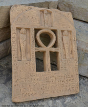 Load image into Gallery viewer, History Egyptian Stele for Senebef and Ipta Artifact Carved Sculpture Statue 17&quot; Tall www.Neo-Mfg.com Museum reproduction
