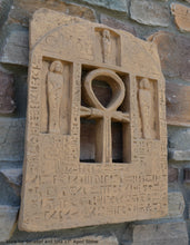 Load image into Gallery viewer, History Egyptian Stele for Senebef and Ipta Artifact Carved Sculpture Statue 17&quot; Tall www.Neo-Mfg.com Museum reproduction
