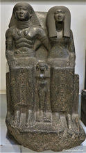 Load image into Gallery viewer, Egyptian Sennefer and Senay seated sitting statue Sculpture 7" www.Neo-Mfg.com museum reproduction
