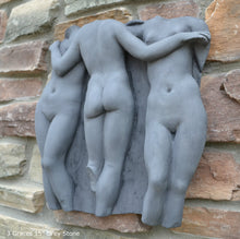 Load image into Gallery viewer, Roman Greek 3 Graces Three Sculpture Statue www.Neo-mfg.com relic plaque 15&quot;
