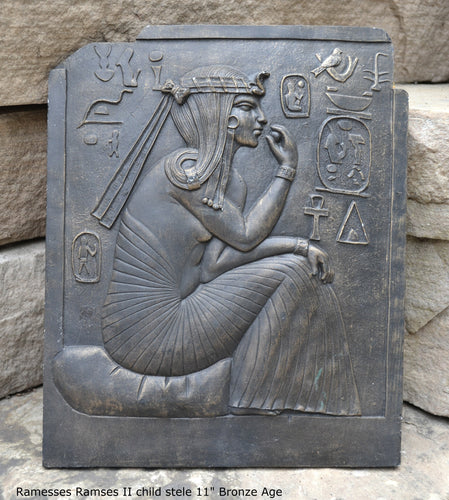 Egyptian Ramesses Ramses II child stele wall plaque Sculpture museum reproduction art 11