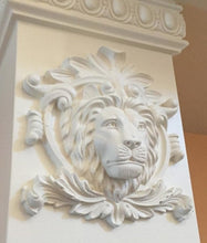 Load image into Gallery viewer, Animal Lion Face leaf plaque Fragment relief www.Neo-Mfg.com 8" home decor b19
