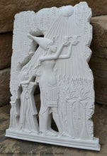 Load image into Gallery viewer, History Egyptian Akhetaten offering to Aton Aten hieroglyph Sculptural wall relief 11&quot; www.Neo-Mfg.com m10
