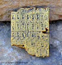 Load image into Gallery viewer, History Egyptian List of Kings Sculptural wall relief plaque www.Neo-Mfg.com 2.25&quot;
