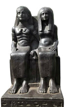 Load image into Gallery viewer, Egyptian Sennefer and Senay seated sitting statue Sculpture 7" www.Neo-Mfg.com museum reproduction
