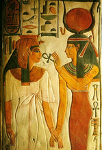 Load image into Gallery viewer, Egyptian Nefertari breath life from Isis Sculpture Statue Relief wall fragment www.Neo-mfg.com 11" e21
