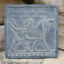 Load image into Gallery viewer, Assyrian Persian Winged Bull Sculpture reproduction art 8" www.Neo-Mfg.com Museum Reproduction g30
