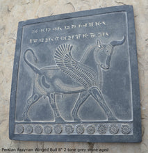 Load image into Gallery viewer, Assyrian Persian Winged Bull Sculpture reproduction art 8&quot; www.Neo-Mfg.com Museum Reproduction g30
