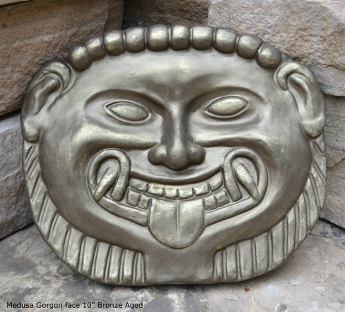Roman Greek Medusa Gorgon face Sculptural wall relief plaque www.Neo-Mfg.com 10
