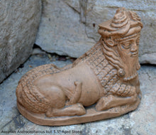 Load image into Gallery viewer, Assyrian Androcephalous bull Babylonian statue fragment replica Mesopotamian sculpture Artifact 5.5" www.Neo-Mfg.comStatuette of an

