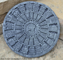 Load image into Gallery viewer, History MAYAN AZTEC Haab Tzolkin CALENDAR Sculptural wall relief plaque 17.5&quot; Museum Quality Neo-Mfg
