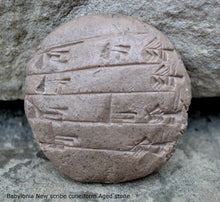 Load image into Gallery viewer, Babylonia Cuneiform new Scribe tablet Sculptural www.Neo-Mfg.com museum reproduction
