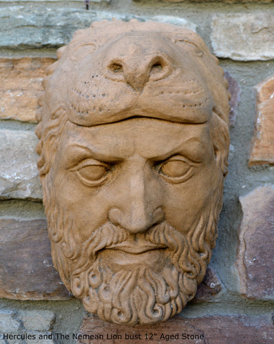 Hercules and The Nemean Lion bust Sculpture 12