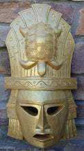 Load image into Gallery viewer, History Aztec Maya Turtle mask Sculpture Statue 16&quot; Tall www.Neo-Mfg.com wall plaque art
