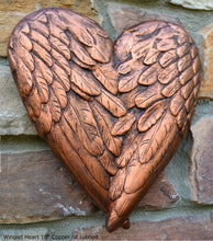 Load image into Gallery viewer, Angel Wings HEART wall sculpture statue plaque Neo-Mfg 10&quot; n16
