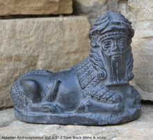 Load image into Gallery viewer, Assyrian Androcephalous bull Babylonian statue fragment replica Mesopotamian sculpture Artifact 5.5&quot; www.Neo-Mfg.comStatuette of an
